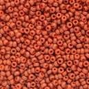 Miyuki Round Seed Beads Size 11/0 2mm, 2315 Opaque Matte Burnt Sienna