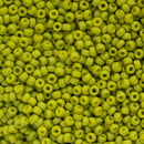 Miyuki Round Seed Beads Size 11/0 2mm, 2316 Opaque Matte Lime