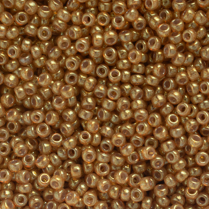 Miyuki Round Seed Beads Size 11/0 2mm, 2372 Ceylon Translucent Spice