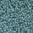Miyuki Round Seed Beads Size 11/0 2mm, 2376 Ceylon Translucent Eucalyptus
