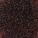 Miyuki Round Seed Beads Size 11/0 2mm, 2400 Transparent Extra Dark Topaz