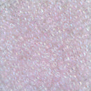 Miyuki Round Seed Beads Size 11/0 2mm,  265 Transparent Pale Pink AB
