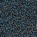 Miyuki Round Seed Beads Size 11/0 2mm,  305 Montana Blue Gold Luster