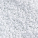 Miyuki Round Seed Beads Size 11/0 2mm, 402 Opaque White