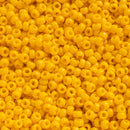 Miyuki Round Seed Beads Size 11/0 2mm, 404D Opaque Dark Yellow