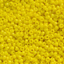 Miyuki Round Seed Beads Size 11/0 2mm, 404 Opaque Yellow