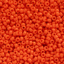 Miyuki Round Seed Beads Size 11/0 2mm, 406 Opaque Orange