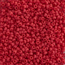 Miyuki Round Seed Beads Size 11/0 2mm, 408F Opaque Matte Red