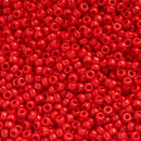Miyuki Round Seed Beads Size 11/0 2mm, 408 Opaque Red