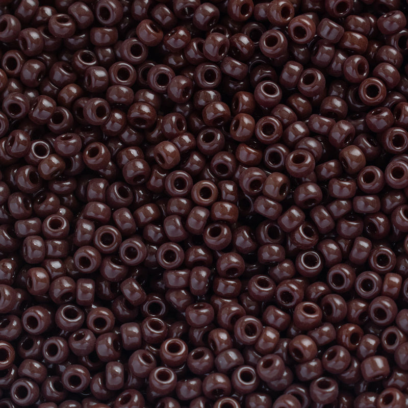 Miyuki Round Seed Beads Size 11/0 2mm, 409 Opaque Chocolate