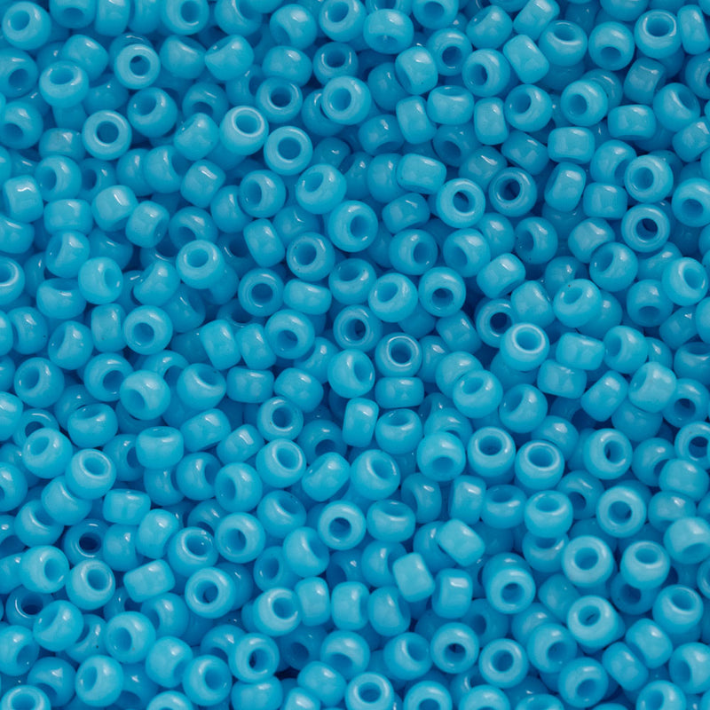 Miyuki Round Seed Beads Size 11/0 2mm, 413 Opaque Turquoise Blue