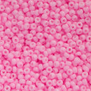 Miyuki Round Seed Beads Size 11/0 2mm, 415 Opaque Dyed Cotton Candy Pink
