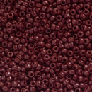 Miyuki Round Seed Beads Size 11/0 2mm, 419 Opaque Red Brown