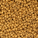 Miyuki Round Seed Beads Size 11/0 2mm, 4202F Duracoat Galvanized Matte Gold
