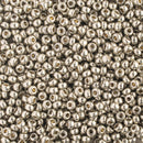 Miyuki Round Seed Beads Size 11/0 2mm, 4221 Duracoat Galvanized Light Smoky Pewter
