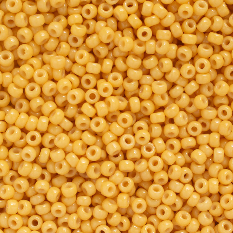 Miyuki Round Seed Beads Size 11/0 2mm, 4452 Duracoat Opaque Banana