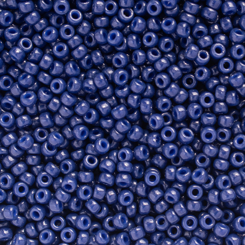 Miyuki Round Seed Beads Size 11/0 2mm, 4493 Duracoat Opaque Dyed Navy Blue