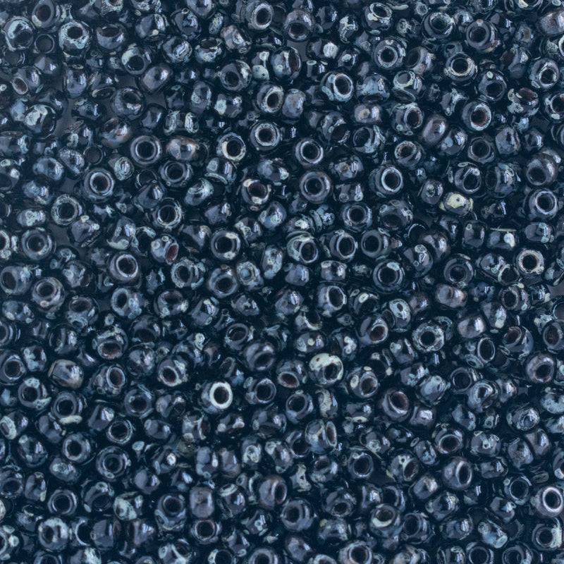 Miyuki Round Seed Beads Size 11/0 2mm, 4511 Picasso Smoky Black Matte