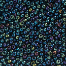 Miyuki Round Seed Beads Size 11/0 2mm, 452 Metallic Iris Dark Blue