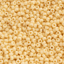 Miyuki Round Seed Beads Size 11/0 2mm, 492 Opaque Dark Cream