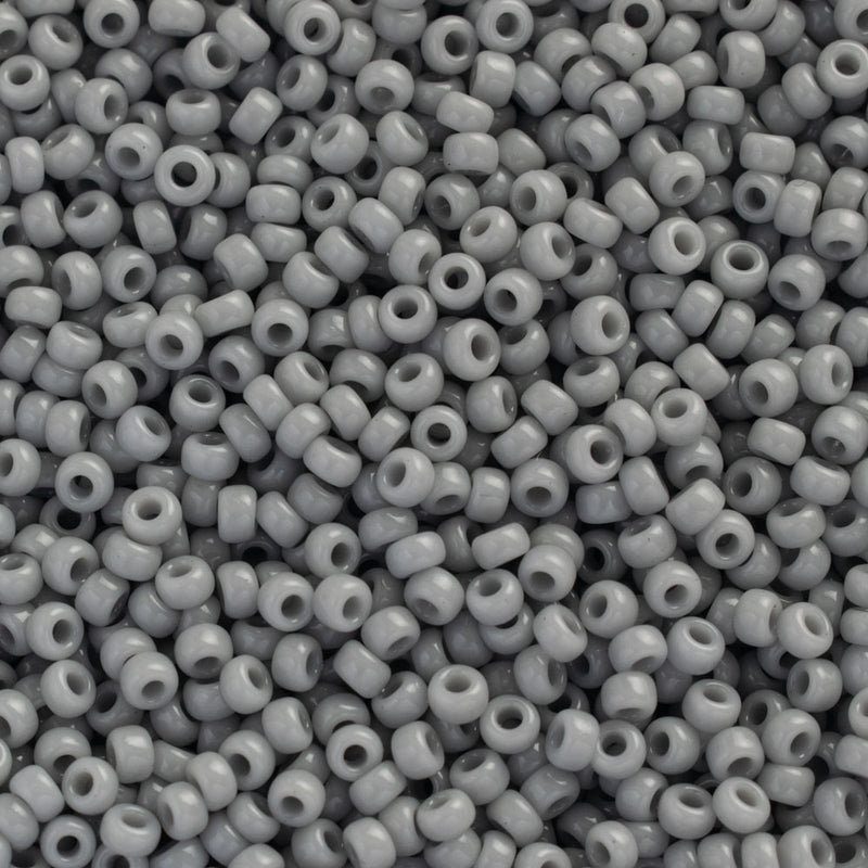  Miyuki Round Seed Beads Size 11/0 2mm, 498 Opaque Grey