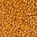 Miyuki Round Seed Beads Size 11/0 2mm, 4 Silver Lined Dark Gold
