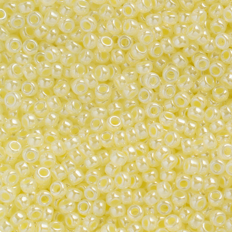 Miyuki Round Seed Beads Size 11/0 2mm, 514 Ceylon Lemon Ice