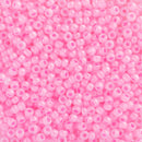 Miyuki Round Seed Beads Size 11/0 2mm, 518 Ceylon Soft Baby Pink, 8 grams