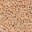 Miyuki Round Seed Beads Size 11/0 2mm, 597 Opaque Luster Tan