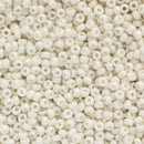 Miyuki Round Seed Beads Size 11/0 2mm, 600 Opaque Luster Limestone