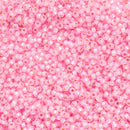 Miyuki Round Seed Beads Size 11/0 2mm,  643 Silverlined Alabaster Light Pink