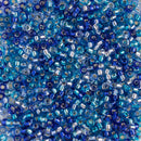 Miyuki Round Seed Beads Size 11/0 2mm, CBMIX101 Mix Blue Sparkle