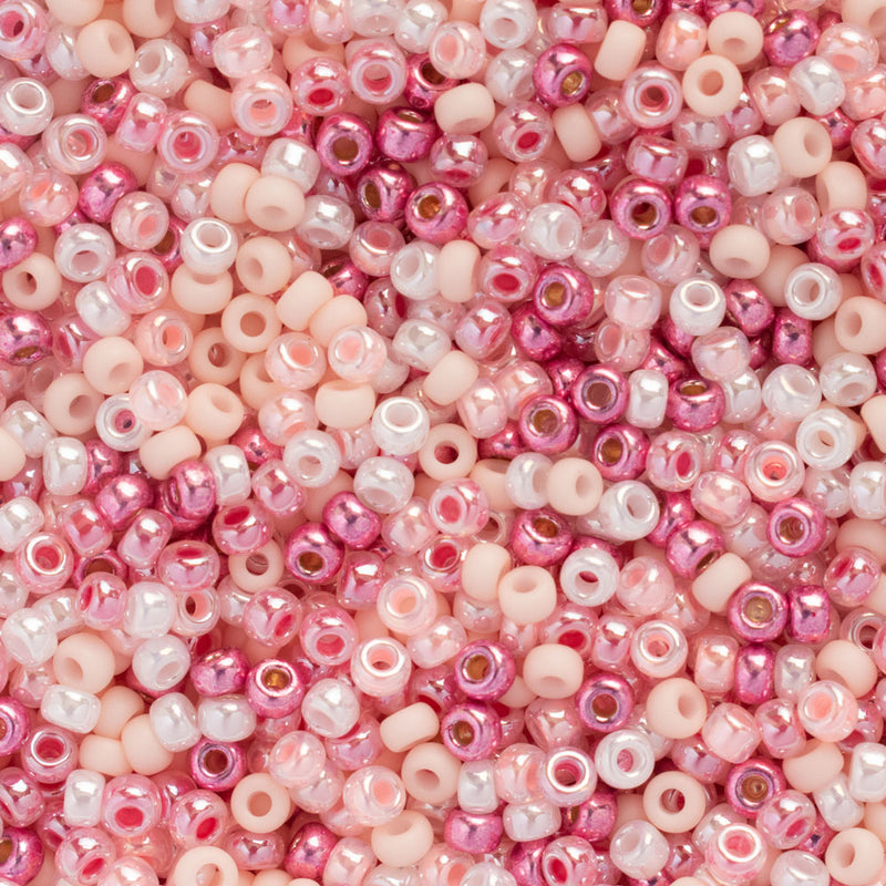 Miyuki Round Seed Beads Size 11/0 2mm, CBMIX83 Mix Cotton Candy