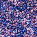 Miyuki Round Seed Beads Size 11/0 2mm, CBMIX92 Mix Purple Blues