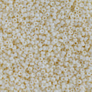 Miyuki Round Seed Beads Size 15/0 1.5mm, 2021 Opaque Matte Cream