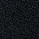 Miyuki Round Seed Beads Size 15/0 1.5mm, 401 Opaque Black