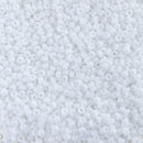 Miyuki Round Seed Beads Size 15/0 1.5mm, 402 Opaque White