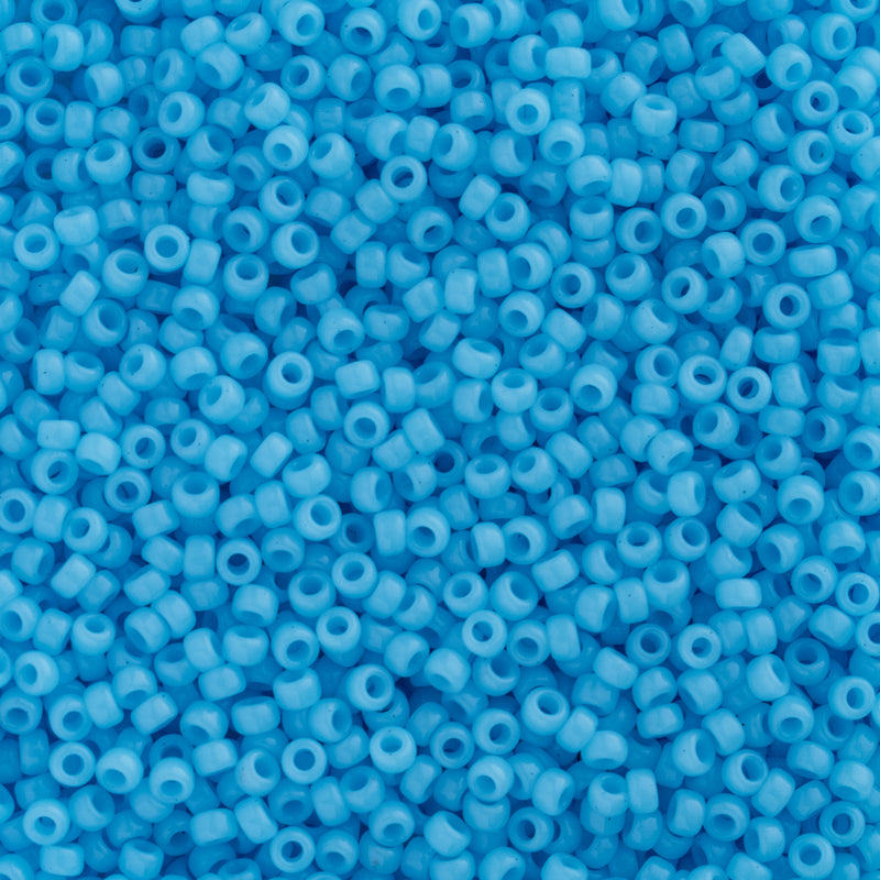 Miyuki Round Seed Beads Size 15/0 1.5mm, 413 Opaque Turquoise Blue