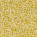 Miyuki Round Seed Beads Size 15/0 1.5mm, 4451 Duracoat Opaque Light Lemon Ice