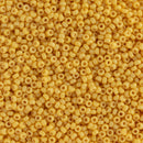 Miyuki Round Seed Beads Size 15/0 1.5mm, 4452 Duracoat Opaque Banana