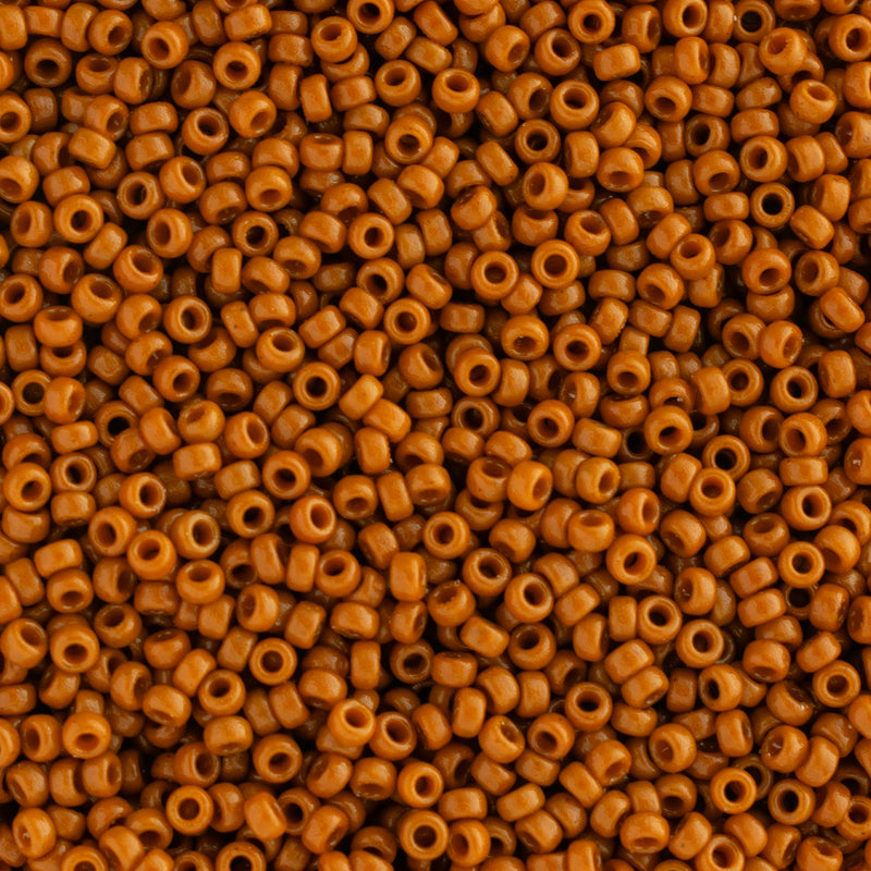 Miyuki Round Seed Beads Size 15/0 1.5mm, 4458 Duracoat Opaque Persimmon