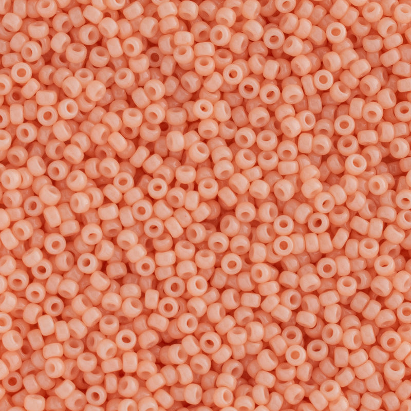 Miyuki Round Seed Beads Size 15/0 1.5mm, 4461 Duracoat Opaque Tea Rose