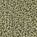 Miyuki Round Seed Beads Size 15/0 1.5mm, 4474 Duracoat Opaque Dyed Cactus