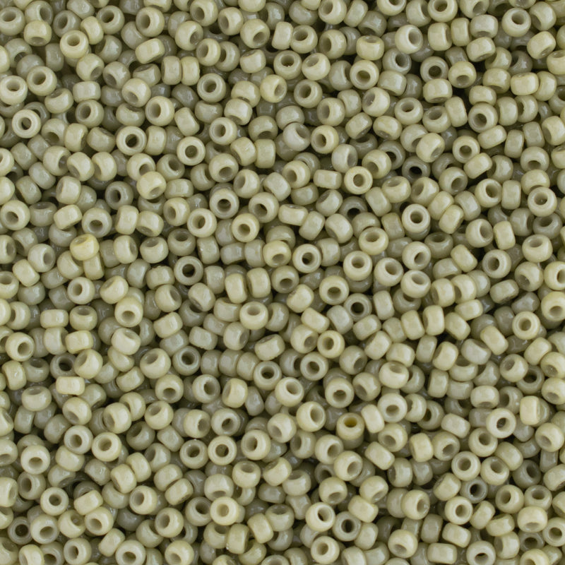 Miyuki Round Seed Beads Size 15/0 1.5mm, 4474 Duracoat Opaque Dyed Cactus