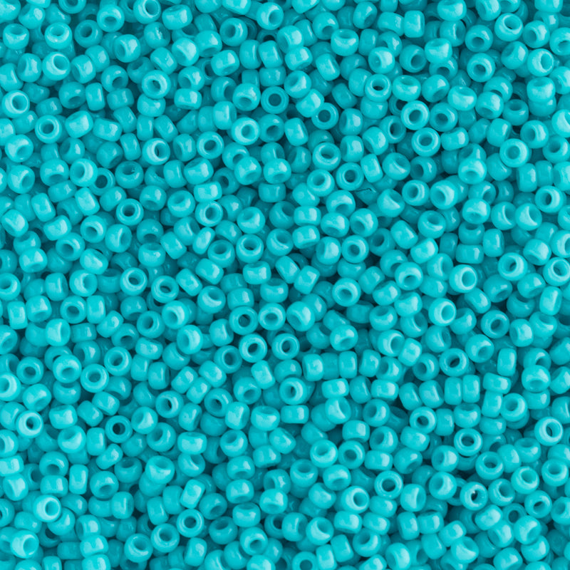 Miyuki Round Seed Beads Size 15/0 1.5mm, 4480 Duracoat Opaque Underwater Blue