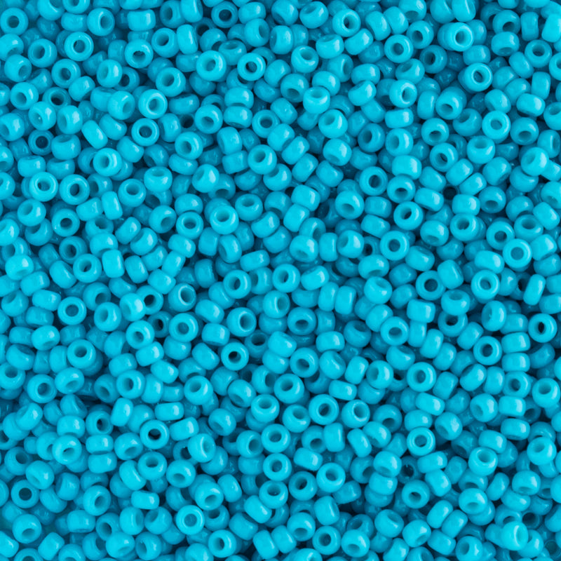 Miyuki Round Seed Beads Size 15/0 1.5mm, 4483 Duracoat Opaque Azure