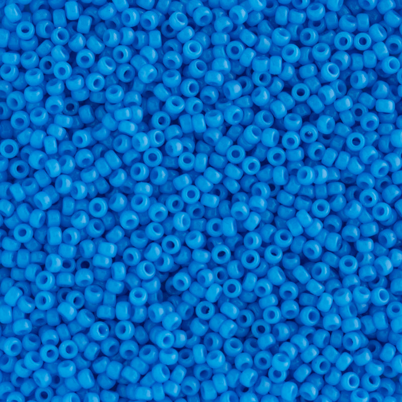 Miyuki Round Seed Beads Size 15/0 1.5mm, 4484 Duracoat Opaque Delphinium