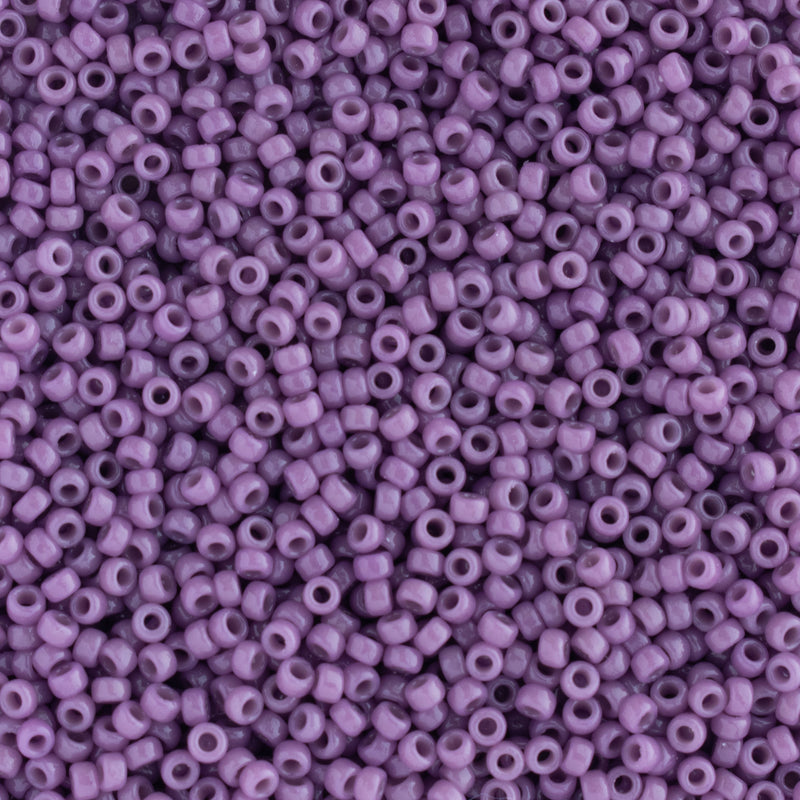 Miyuki Round Seed Beads Size 15/0 1.5mm, 4489 Duracoat Opaque Dark Orchid