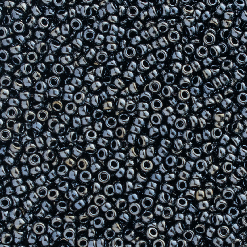 Miyuki Round Seed Beads Size 15/0 1.5mm, 451 Metallic Gunmetal