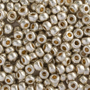 Miyuki Round Seed Beads Size 6/0 4mm, 4201 Duracoat Galvanized Silver